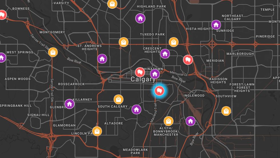 TrickCGY calgary trick or treat map halloween decorations