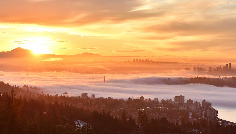 vancouver winter sunrise