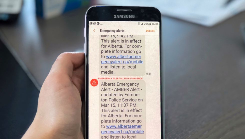 Alberta test emergency alert