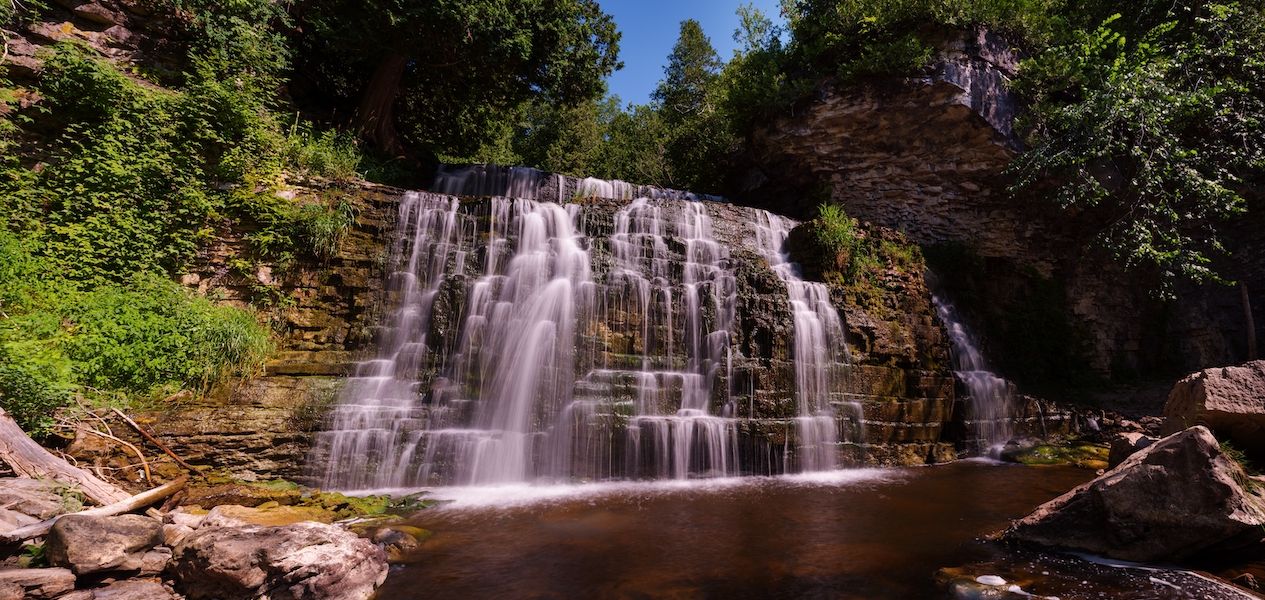 There’s a beautiful rushing waterfall hidden within this Ontario ...