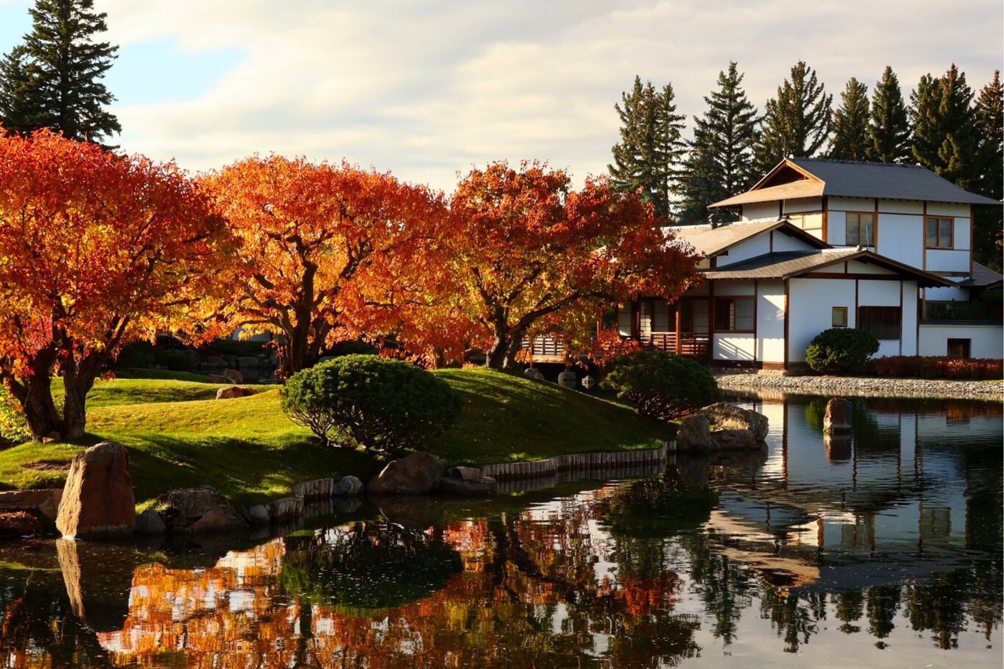 There's a beautiful Japanese garden in Alberta