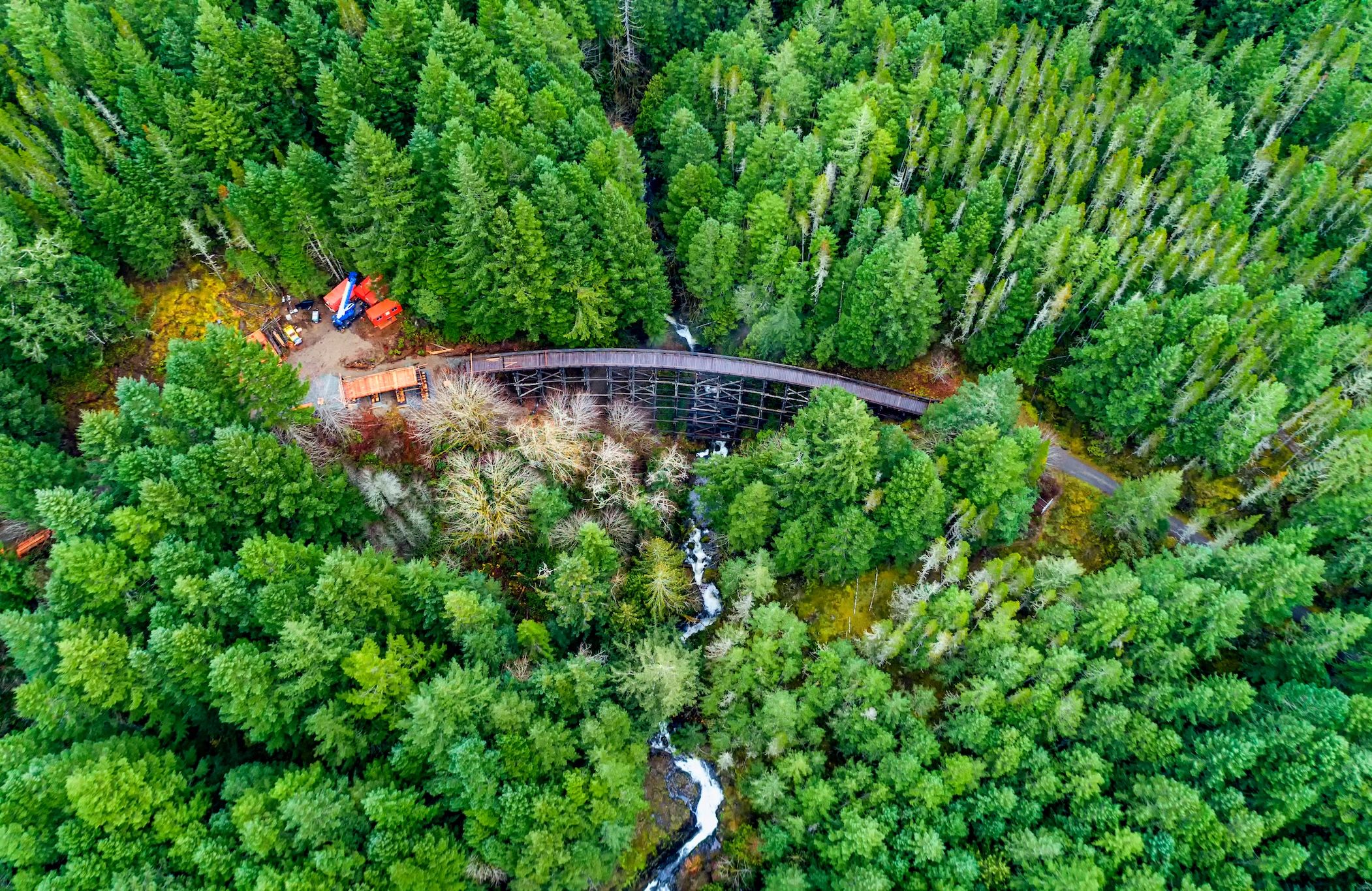 A scenic trail running through this coastal B.C. town is lined with rushing waterfalls