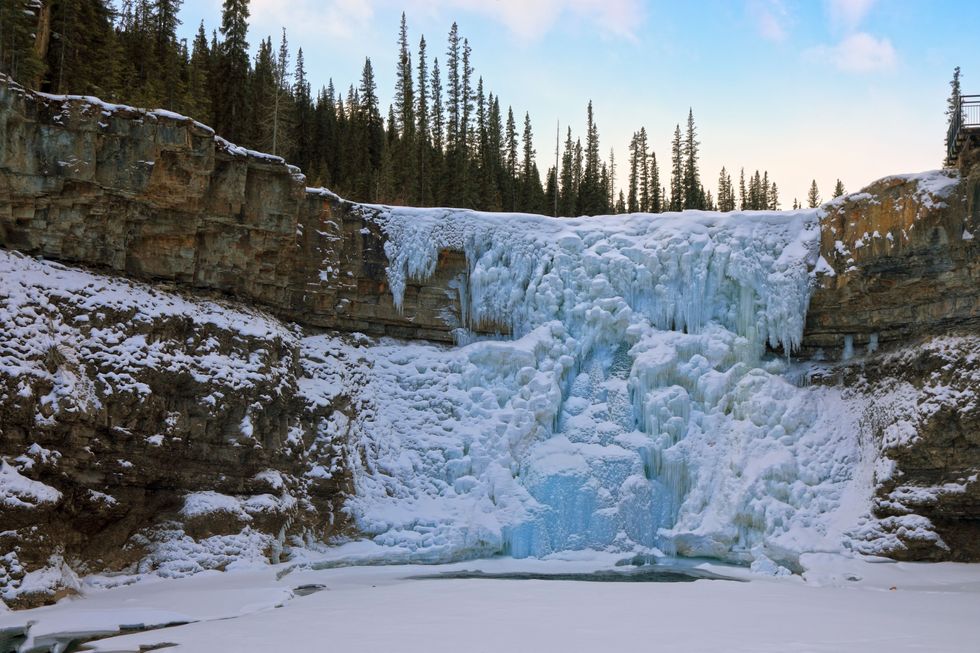 nordegg frozen waterfall