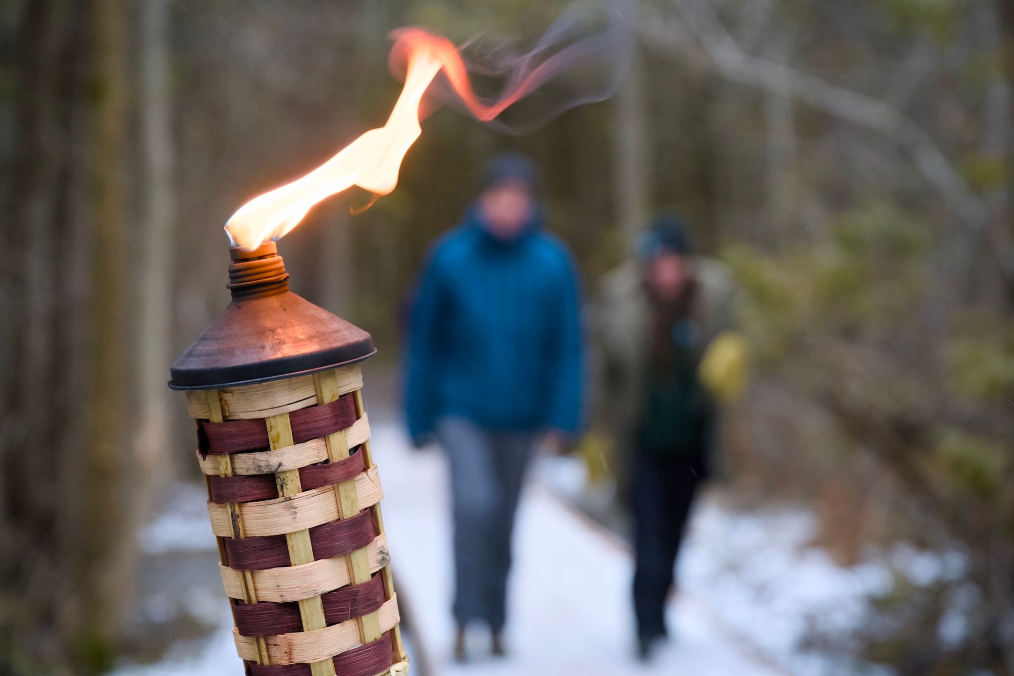 There’s a torch-lit hike experience near Toronto in an Ontario park