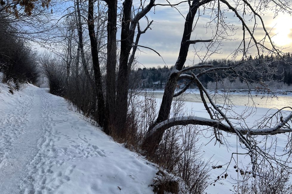 winter hikes edmonton