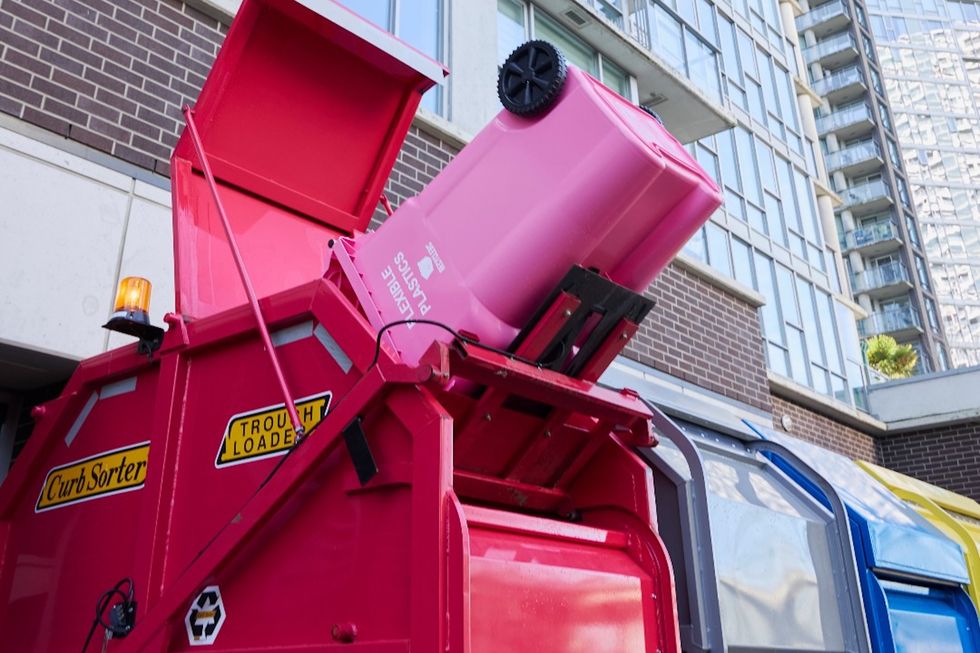 pink recycling bins vancouver