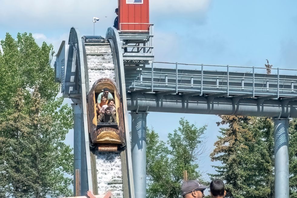 Calaway Park Calaway Park’s log ride, Timber Falls a high velocity drop log ride.