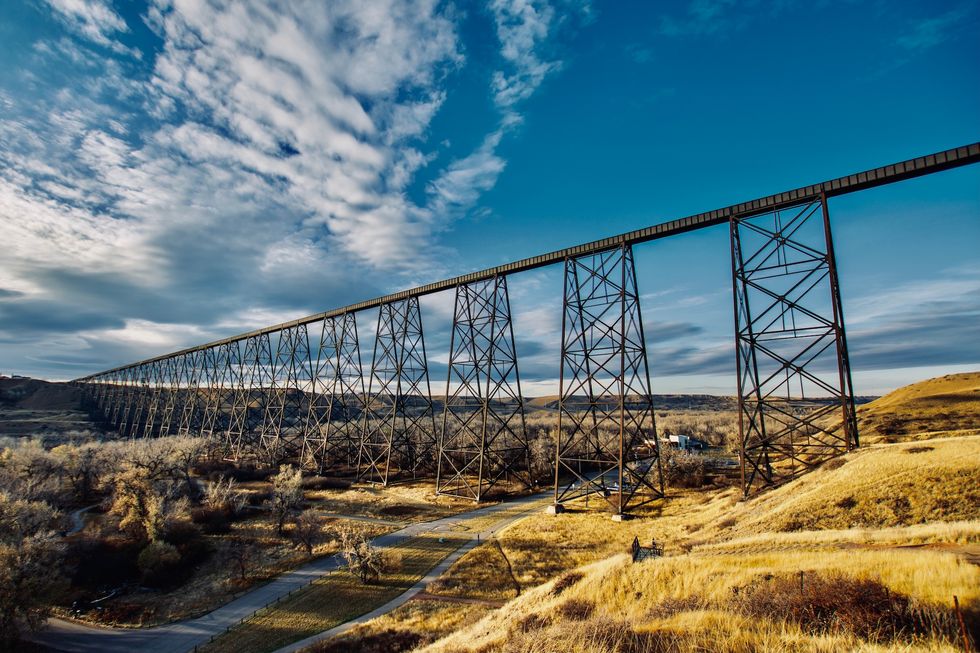 Railway Bridge in Lethbridge. Alta.