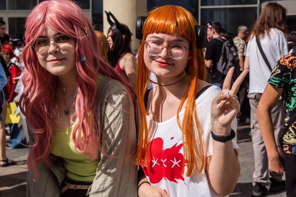 Teens dressed up in anime cosplay