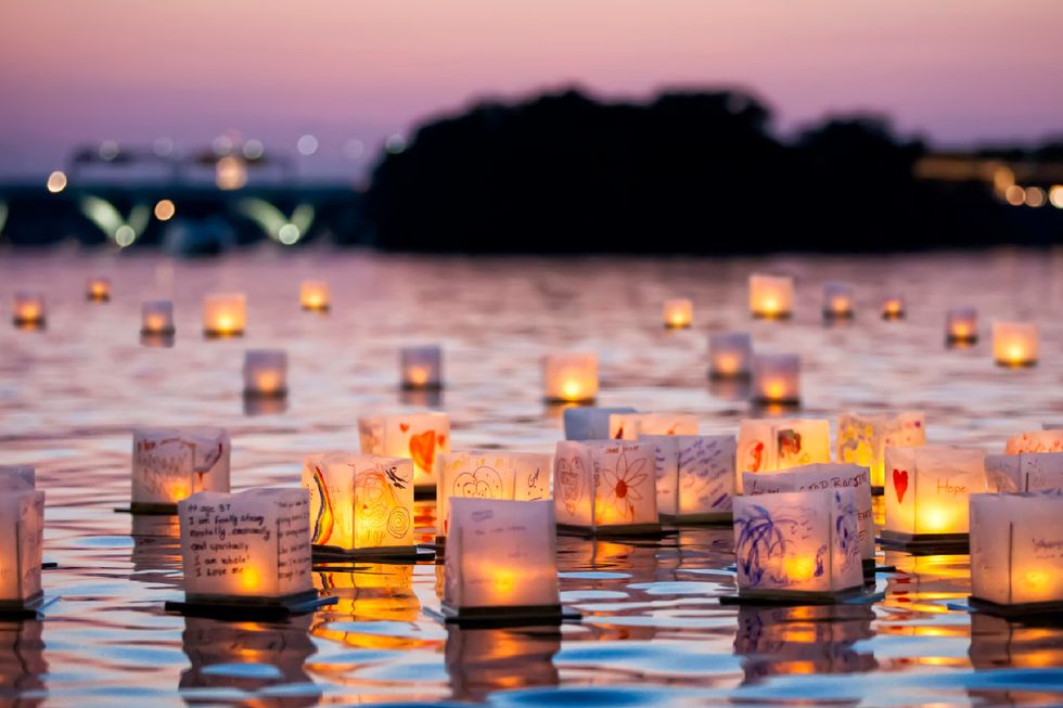 water lantern festival water lantern festival