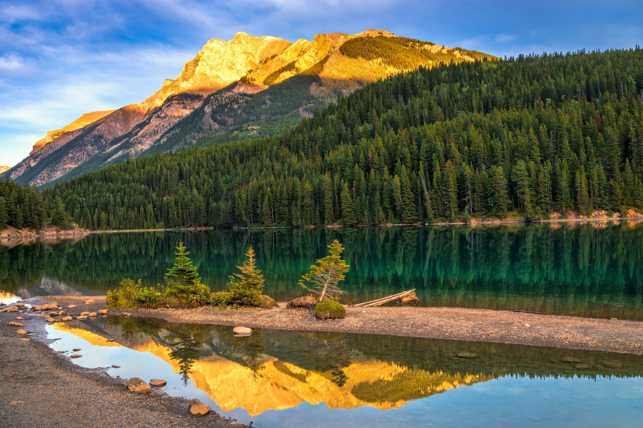 Mount Rundle at Two Jack Lake in Canmore, Alta.