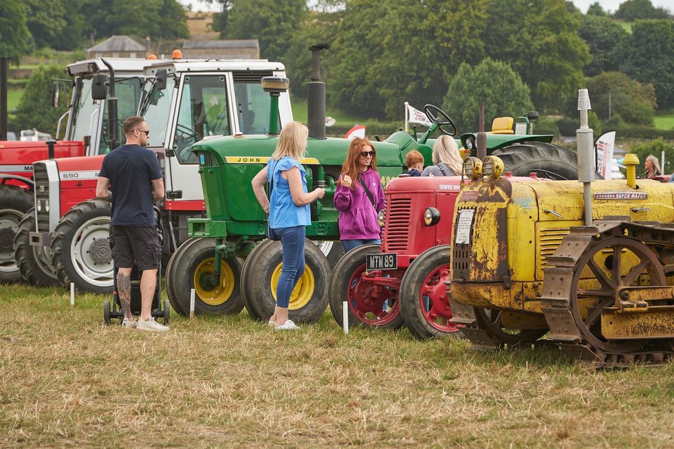 Tractors and vintage machinery at festival