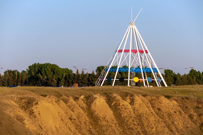 Medicine Hat’s most visible landmark is the Saamis Tepee Originally constructed for the Calgary 1988 Winter Olympics.