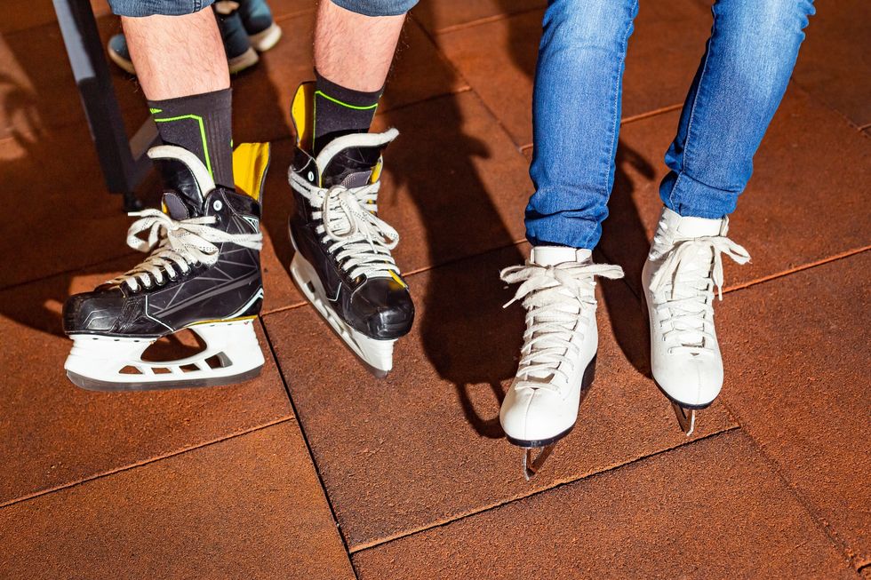 Ice skate rental for training and public skating.