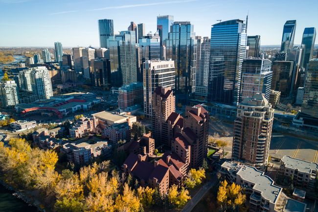 Downtown Calgary skyline. City of Calgary, Alberta, Canada.