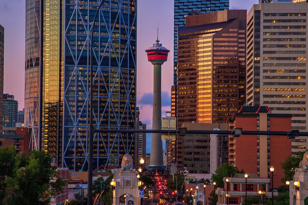 Calgary Tower standing tall in downtown Calgary Tower standing tall in downtown
