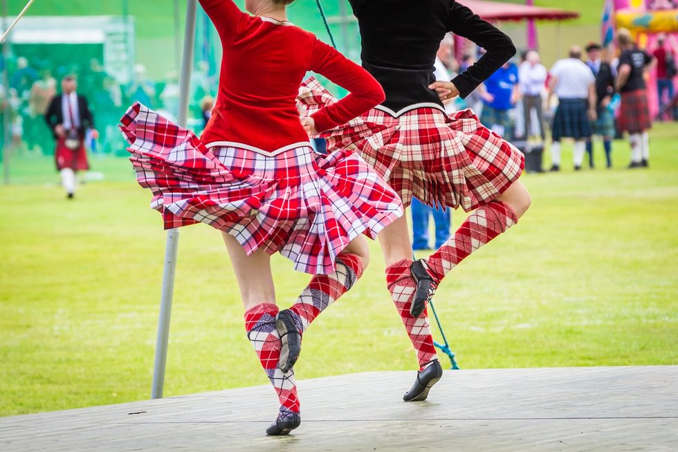 Ceilidh dance competition at Scottish Highland Games Ceilidh dance competition at Scottish Highland Games
