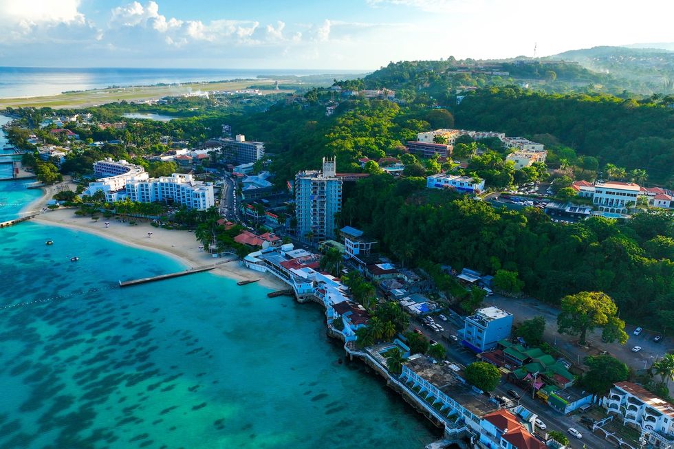 montego bay jamaica arial view of jamaica
