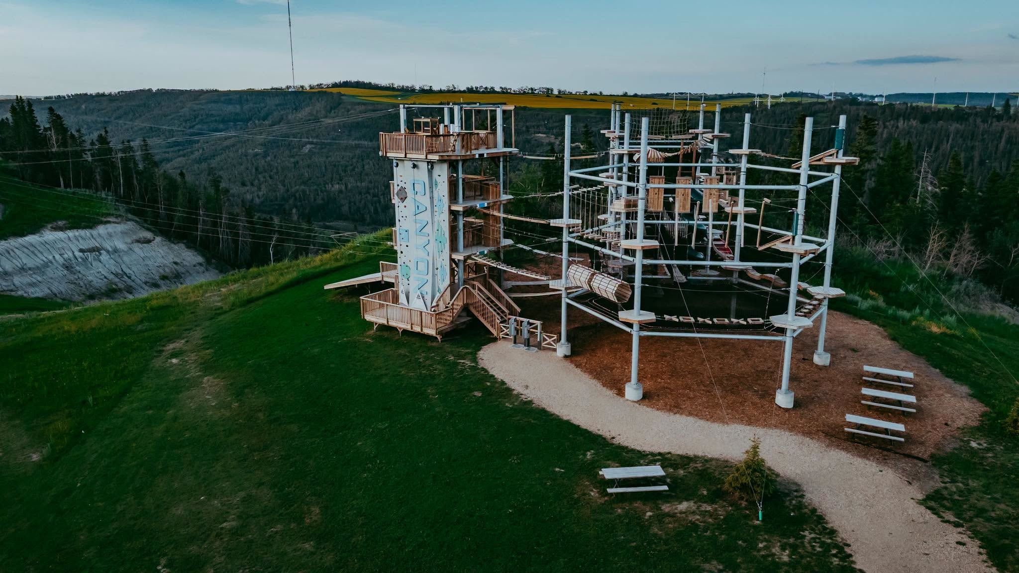 An Alberta aerial park is inviting you to tackle its obstacles after dark this month An Alberta aerial park is inviting you to tackle its obstacles after dark this month