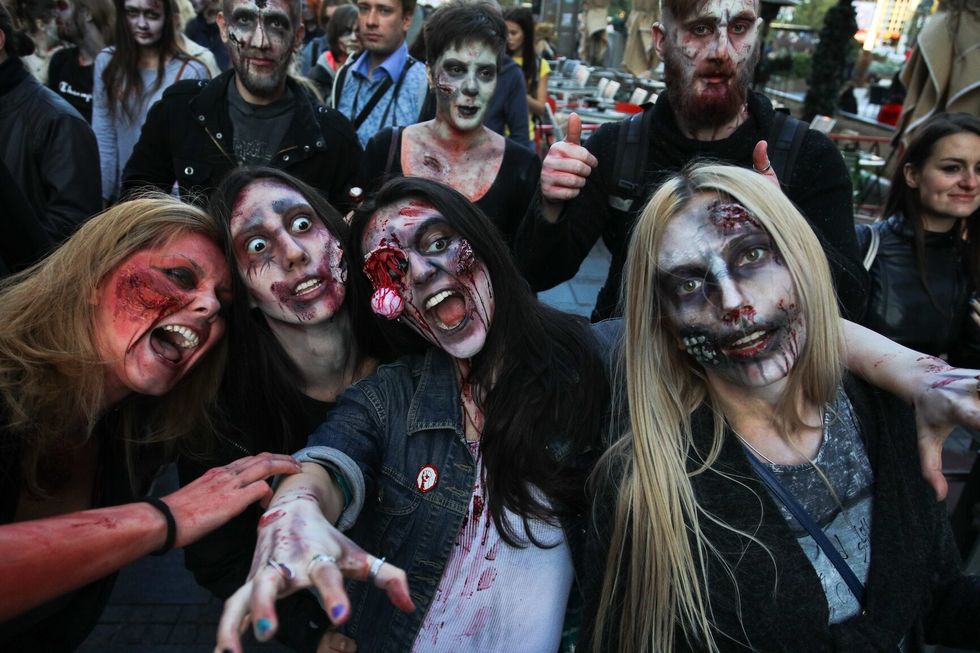 Haunted Inglewood People dressed as zombies on Zombie walk