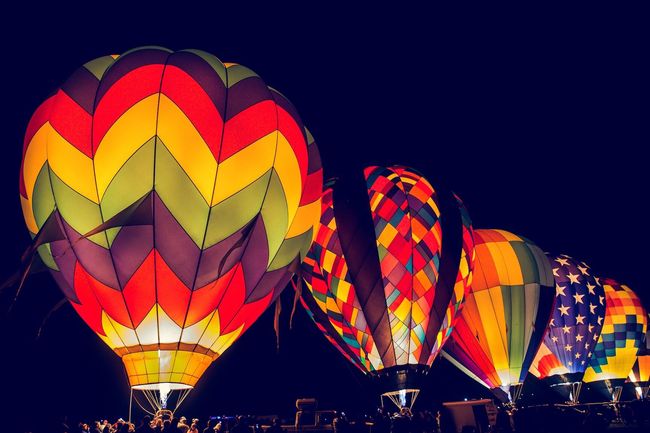 Hot Air Balloons At Night