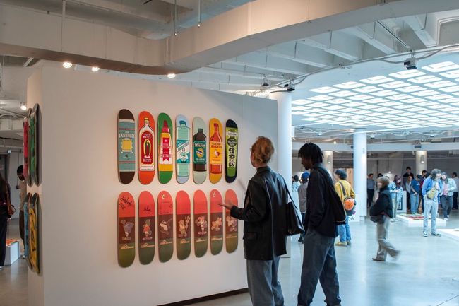 People browsing art at Contemporary Calgary
