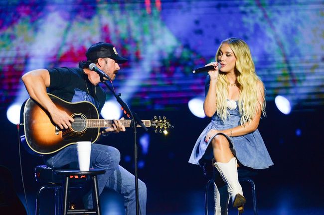 Megan Moroney performing on stage